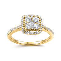 585er Gelbgold Damenring mit Brillanten  gallery