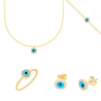 585er Gelbgold Set mit Collier Armband R gallery
