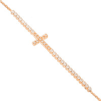 585er Rotgold Armband mit Kreuz  gallery 4_2nd