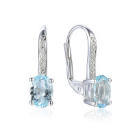 585er Weissgold Ohrringe Aquamarin 1,45c gallery