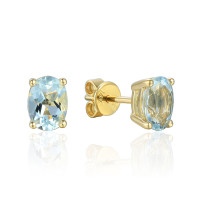 585er Gelbgold Ohrstecker Aquamarin Krap gallery