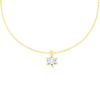 585er Gelbgold Collierkette Solitaire mi gallery