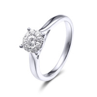 750er Weissgold Verlobungsring 4er Krapp gallery