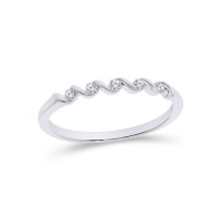 585er Wei&szlig;gold Memory Ring 5 Diamanten zus. ca....