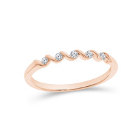 585er Rotgold Memory Ring 5 Diamanten zu gallery