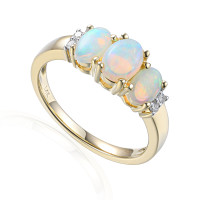 585er Gelbgold Damenring mit Opal 0,88ct gallery