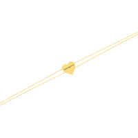 585er Gelbgold Armband Herz Gravurplatte 3