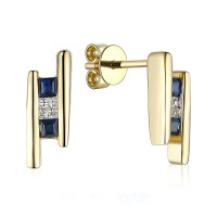 585er Gelbgold Ohrstecker Saphir 0,25ct. gallery