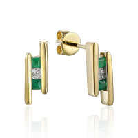 585er Gelbgold Ohrstecker Smaragd 0,21ct gallery