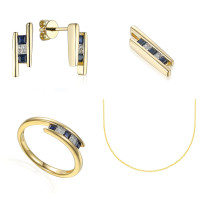 585er Gelbgold Set mit Collier Ring und  gallery