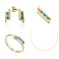 585er Gelbgold Set mit Collier Ring und  gallery