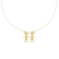 585er Gelbgold Collierkette Kinder Anh&auml;nger