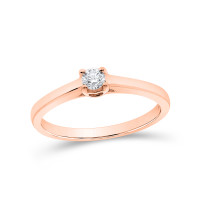 Verlobungsring 585er Rotgold 0,15ct. Dia gallery