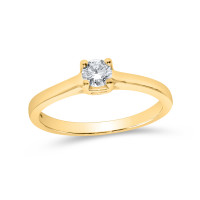 Verlobungsring 585er Gelbgold 0,25ct. Di gallery