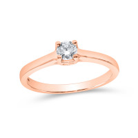 Verlobungsring 585er Rotgold 0,25ct. Dia gallery