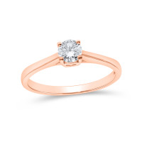 Verlobungsring 585er Rotgold 0,35ct. Dia gallery