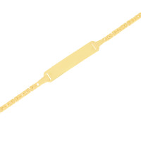 585 Gelbgold ID Armband Königskette massiv 14,5cm 3