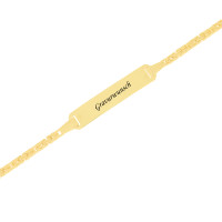 585 Gelbgold ID Armband Königskette massiv 14,5cm 4