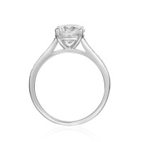 585er Weissgold Damenring Solitair mit Zirkonia Gr. 54 3