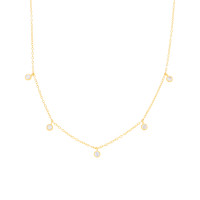 585er Gold Halskette mit 5 Zirko gallery 19_2nd