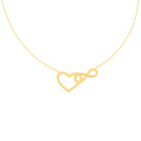 585er Gelbgold Kette mit Herz und Infint gallery