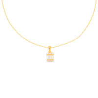 585er Gelbgold Collierkette mit rechteck gallery