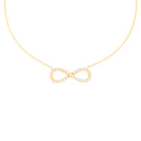 585er Gold Kette mit Infinity mit Zirkon gallery