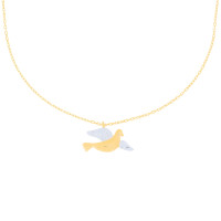 585er Gelbgold Collierkette Taube bicolo gallery