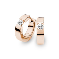 585er Rotgold Diamanten Creolen Spannfas gallery