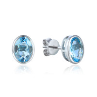 585er Weissgold Ohrstecker Aquamarin Zar gallery