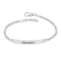 585 Weissgold ID Armband Königskett gallery