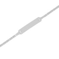 585 Weissgold ID Armband Königskette massiv 16,5cm 3