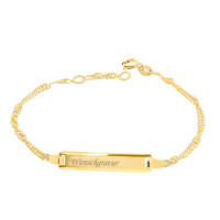 585 Gelbgold ID Armband Singapurkette 20 gallery