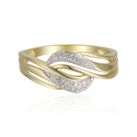 585er Gelbgold Ring Fashion Diamant ca. 0,08 ct. Gr. 54 3