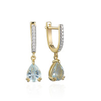 585er Gelbgold Ohrhänger mit Zirkon gallery