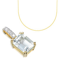 585er Gelbgold Anhänger mit Zirkoni gallery