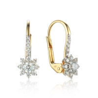 585er Gelbgold Ohrhänger mit Diaman gallery
