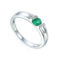 585er Weißgold Spannring mit Smara gallery