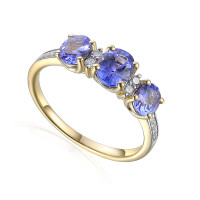 585er Gelbgold Damenring mit Tansanit 1, gallery