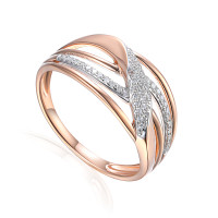 585er Rotgold Ring Fashion Diamant ca. 0 gallery