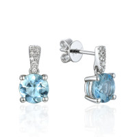 585er Weissgold Ohrstecker Aquamarin ca. gallery
