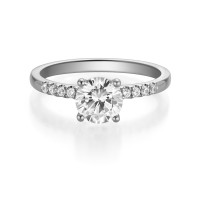 950er Platin Verlobungsring Labor Diaman gallery