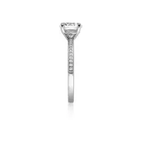 950er Platin Verlobungsring Labor Diamant 4er Krappen mit Se