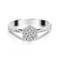750er Weissgold Verlobungsring 6er Krapp gallery