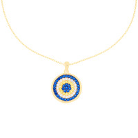 585er Collier mit Nazar Auge Zirkonia An gallery