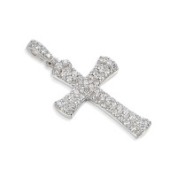 585er Weißgold Kreuz Anhänger gallery