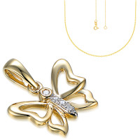 585er Gelbgold Anhänger Schmertterl gallery