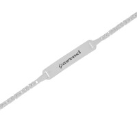 925 Silber RHD ID Armband Königskette massiv 18,5 cm 4