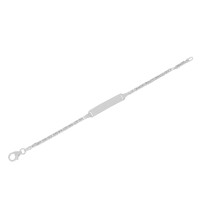 925 Silber RHD ID Armband Königskette massiv 18,5 cm 5