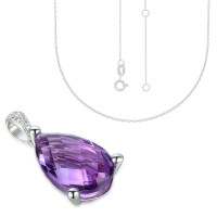 585er Weissgold Anhänger Amethyst t gallery